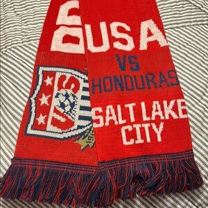 Red and Blue USA Soccer Scarf